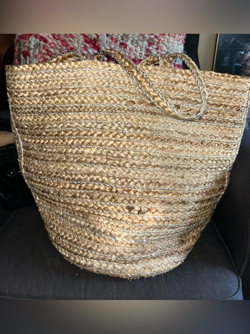 Shiraleah Chicago Large Raffia Tote